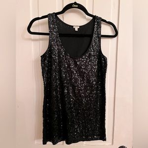 J crew sequin tank top, xs